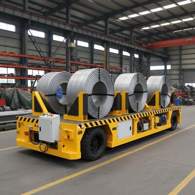 Xe tải vận chuyển động cơ động bằng pin 10 tấn cho chuyển động ống thép - Xe tải vận chuyển đường sắt công nghiệp